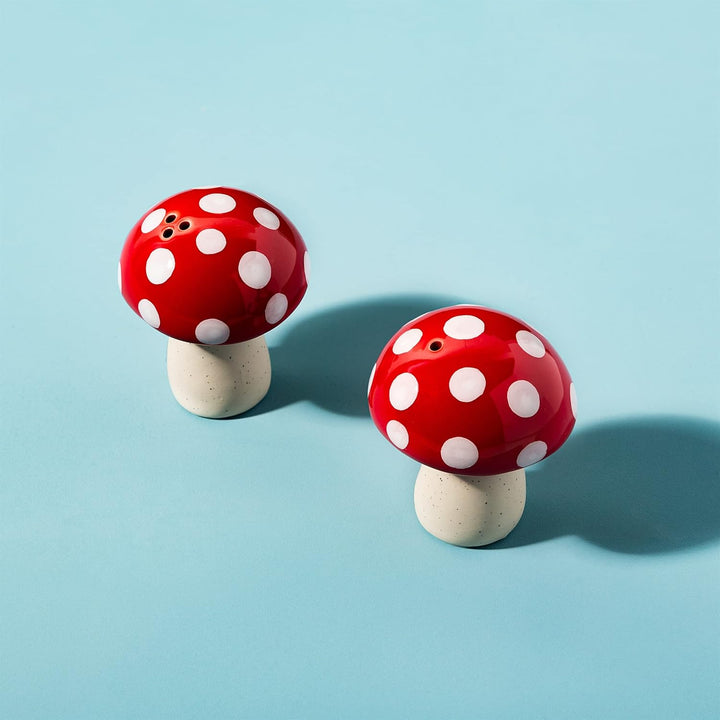 Sass & Belle Rot Mushroom Salz- und Pfeffer-Set aus Steinzeug