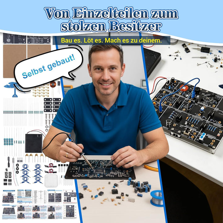 PEMENOL Digital Schaltungs Lern Löt Bausatz DIY Kit mit Lüfter&amp;LED-Lampe Multifunktional Elektronik