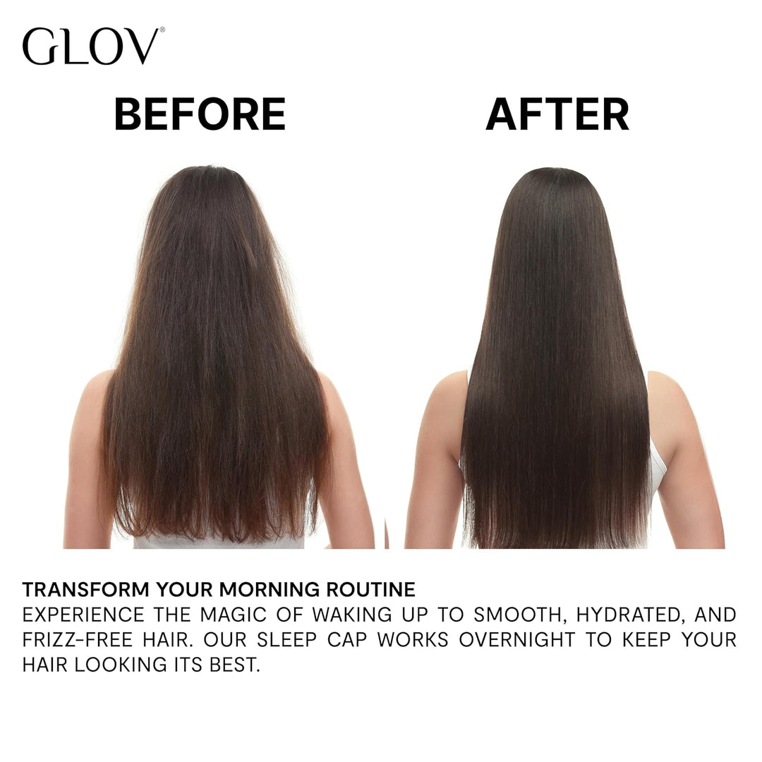GLOV Glamouröse Satin Schlafmütze für Haarpflege Haarschutz Frizz Reduzieren Locken Bewahren Komfort