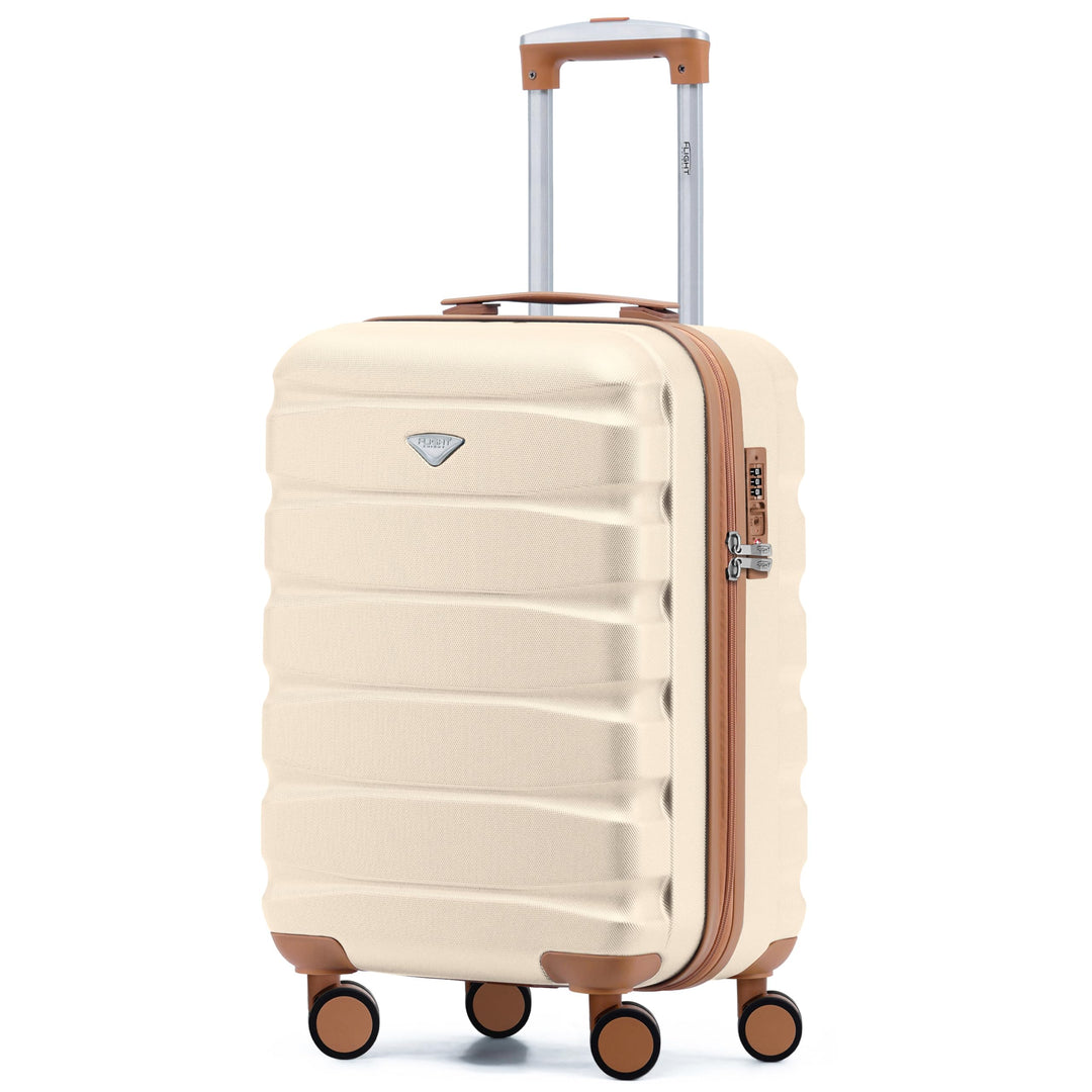 Flight Knight Leichte 4-Rad-abs-hartschalenkoffer Handgepack, Zugelassen Fur Uber 35 Fluggesellschaf