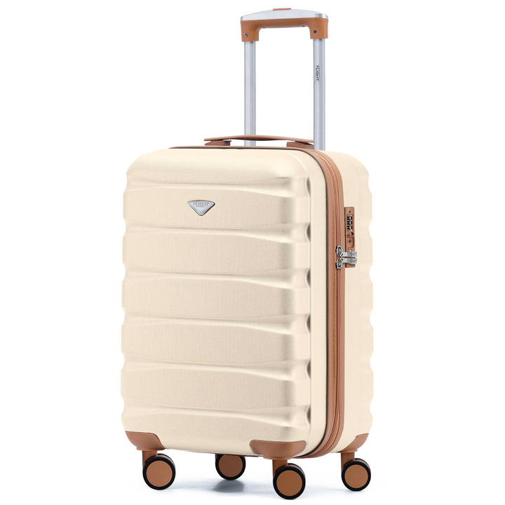 Flight Knight Leichte 4-Rad-abs-hartschalenkoffer Handgepack, Zugelassen Fur Uber 35 Fluggesellschaf