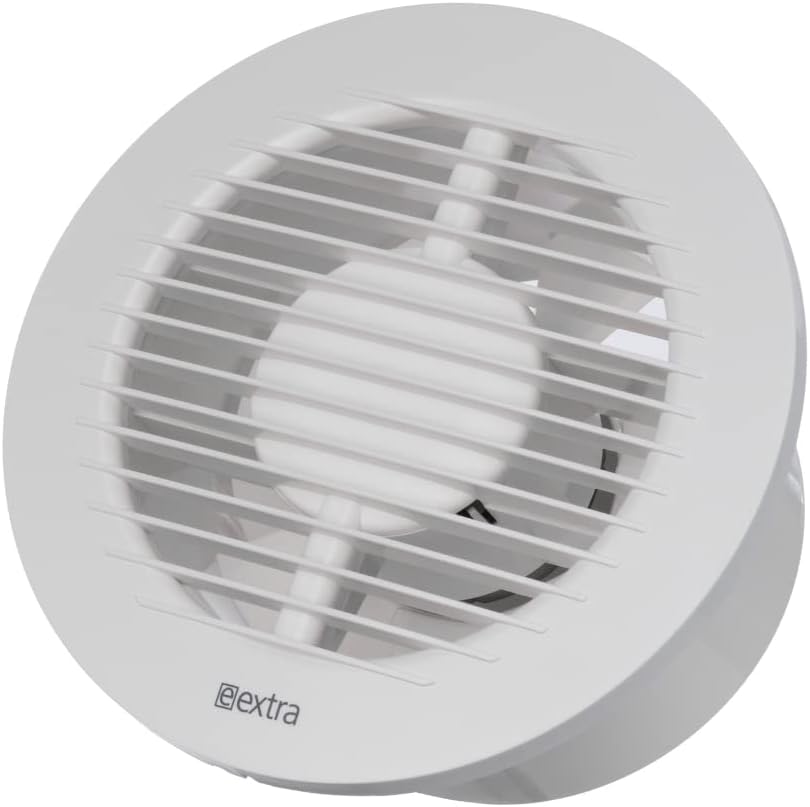 EUROPLAST Ø 125mm Bad-Lüfter - Fan zur Belüftung in Bad und WC gegen Feuchtigkeit - Leise Ventilator