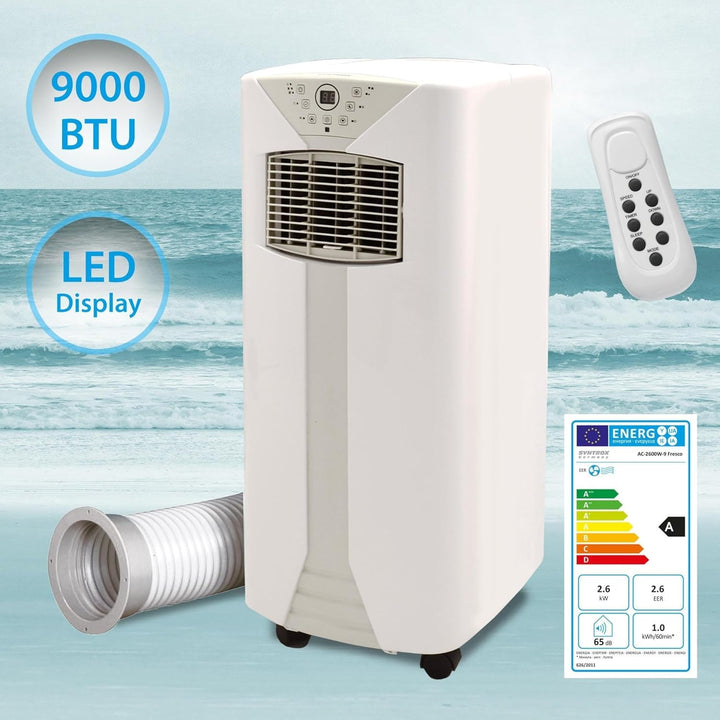 Syntrox 9000 BTU Mobiles Klimagerät Fresco | Mobile Klimaanlage | Luftentfeuchter, mit Fernbedienung