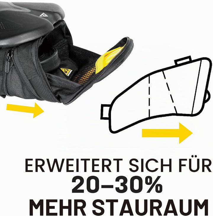 TOPEAK Satteltasche AERO Wedge - L Schwarz, Schwarz