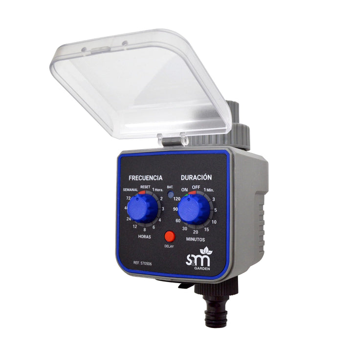 S&M 590054 Wasserhahn-Programmierer mit 1 Ausgang für automatische Bewässerung H-M, Grau/Schwarz, 3/