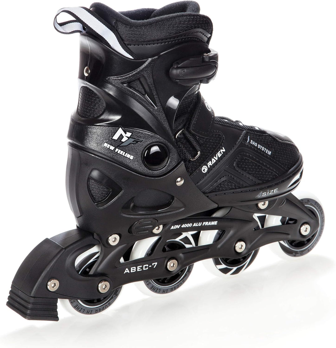 RAVEN Pulse Inline Skates Inliner für Kinder und Erwachsene OPTIONAL 2in1 mit Schlittschuhen verstel