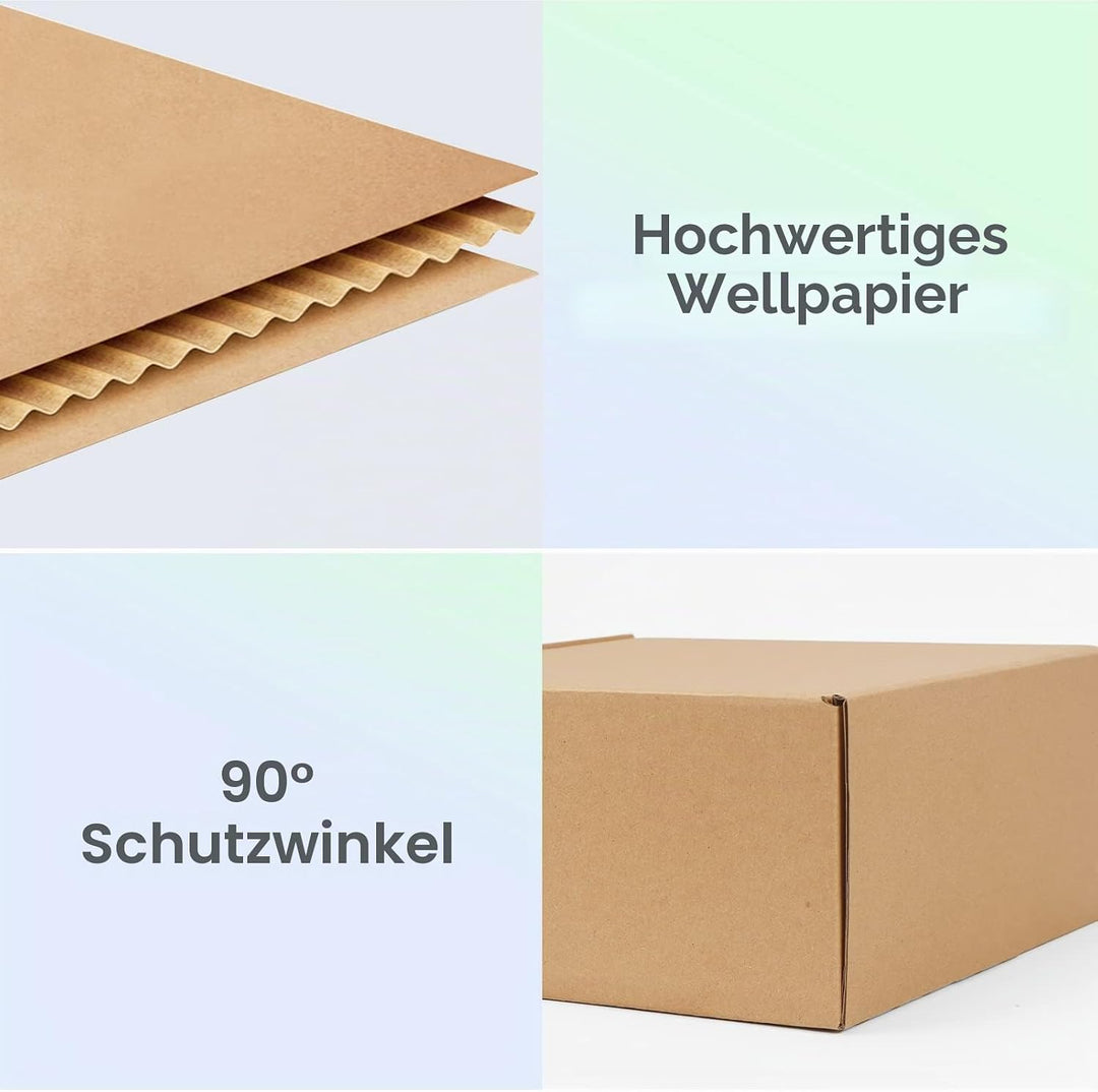 HORLIMER 50 Stück Versandkartons Kleine Kartons Boxen, Faltkarton Verpackungskartons für Warensendun