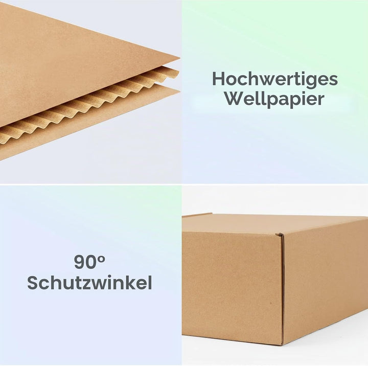 HORLIMER 50 Stück Versandkartons Kleine Kartons Boxen, Faltkarton Verpackungskartons für Warensendun