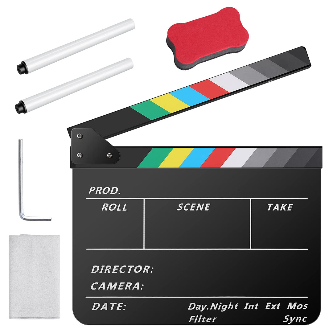 Kinematographische Film Clapper, Acryl Trockene Schindel Acryl Kunststoff Film Ciak, Multicolor CF04