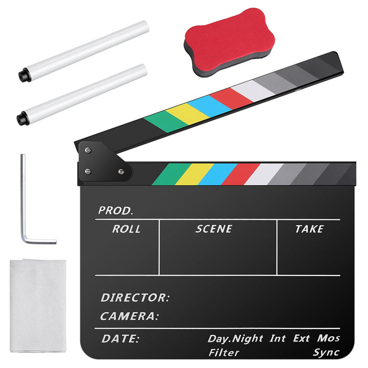 Kinematographische Film Clapper, Acryl Trockene Schindel Acryl Kunststoff Film Ciak, Multicolor CF04