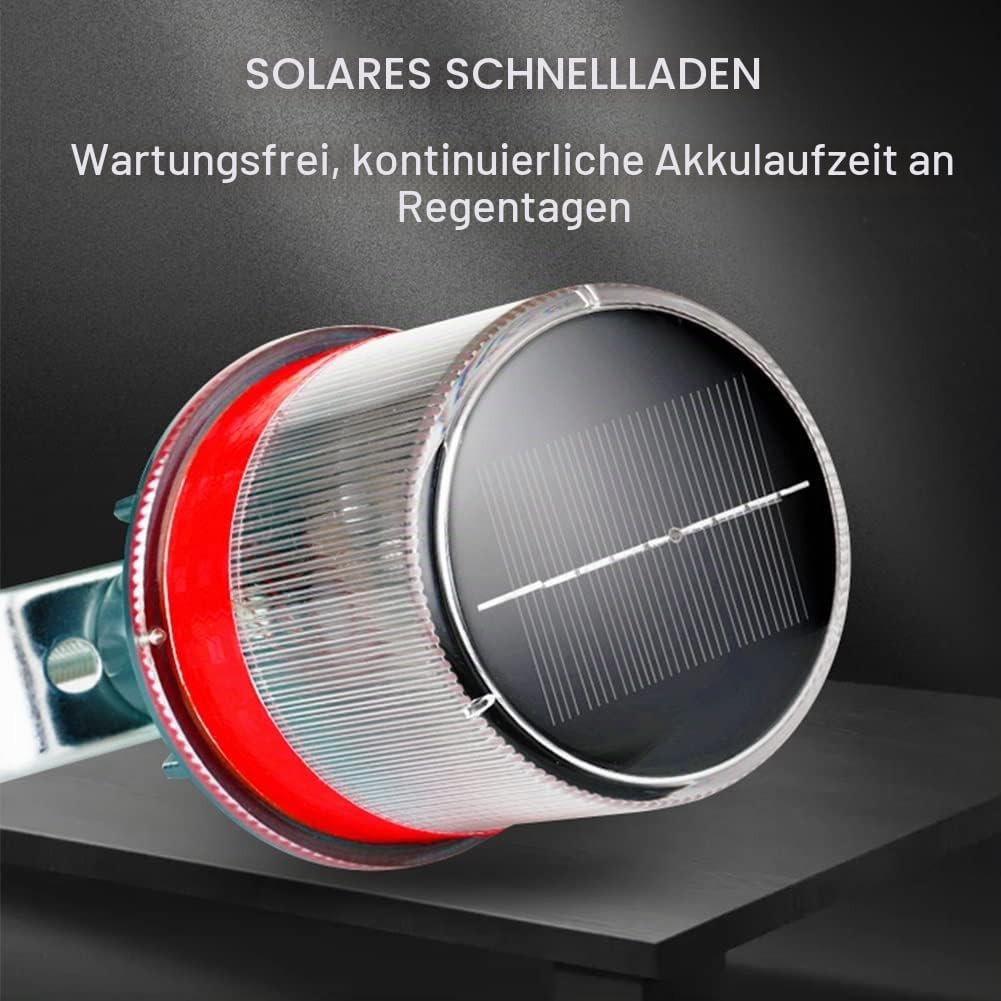 Solare Signalleuchten, LED Boot Navigationslichter mit Solarlichtquelle, IP65 Wasserdichtes Design f