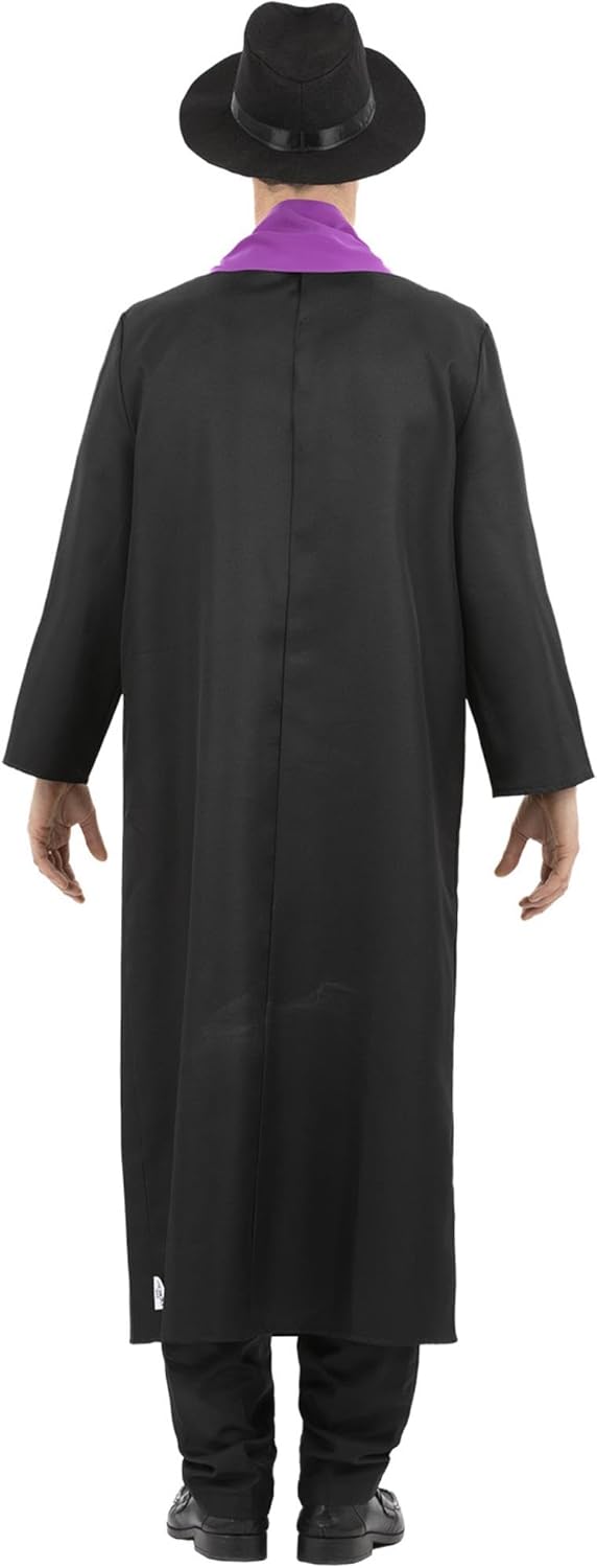 Smiffys Der Exorzist, Vater Merrin Priester Kostüm, Robe mit eingesetztem Kragen, Stola, Kreuz-Halsk