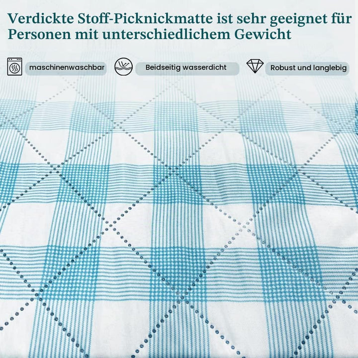 Waschbar Picknickdecke Wasserdicht Isoliert, Strandmatte Gepolstert Faltbar, Large Picnic Blanket Wa