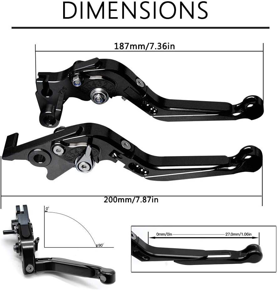 Z650 Einstellbar Bremskupplungshebel CNC Aluminium Bremshebel Kupplungshebel Für Kawasaki Z650 Z 650
