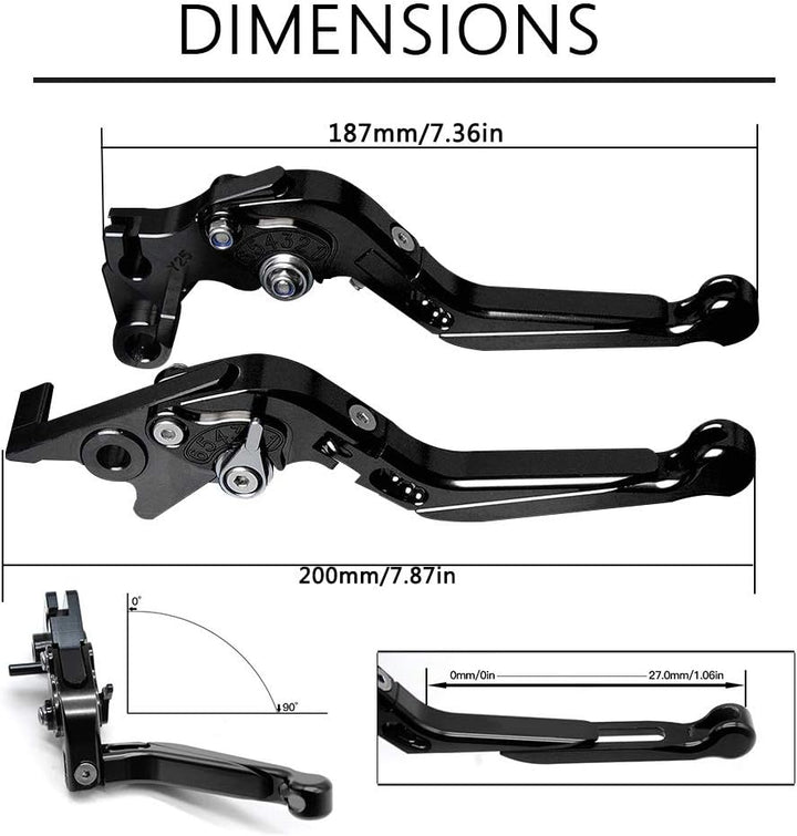 Z650 Einstellbar Bremskupplungshebel CNC Aluminium Bremshebel Kupplungshebel Für Kawasaki Z650 Z 650