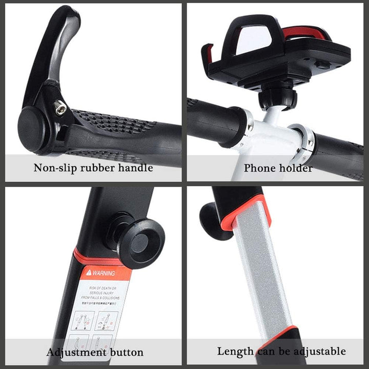 ToLanbbt Lenkerverlängerung Kniestange für Segeay Ninebot Mini Pro mit Handy-Halterung Schwarz, Schw