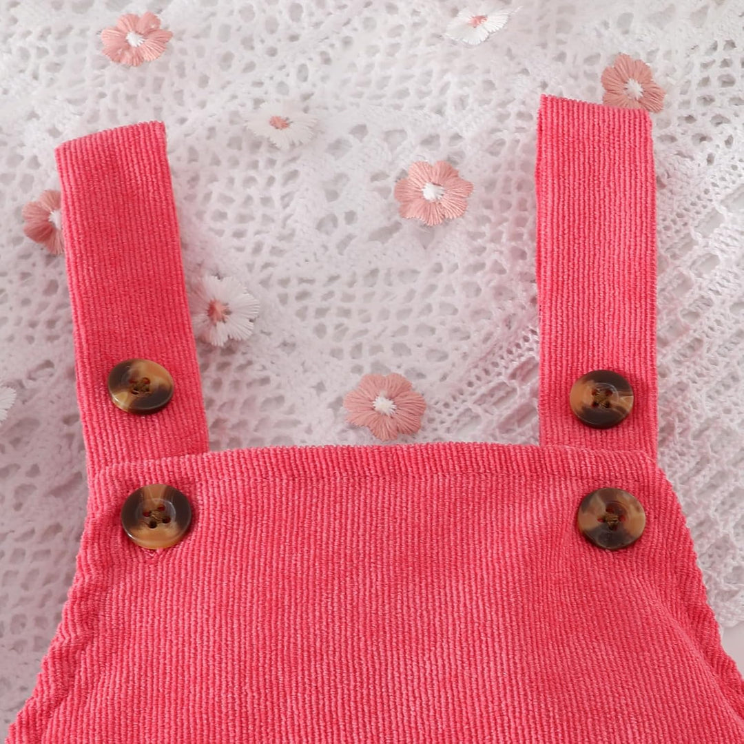 Baby Mädchen Kleidung Floral Tops Body Bär Latzhose Einstellbare Overalls Outfits Set 6-12 Monate Ro