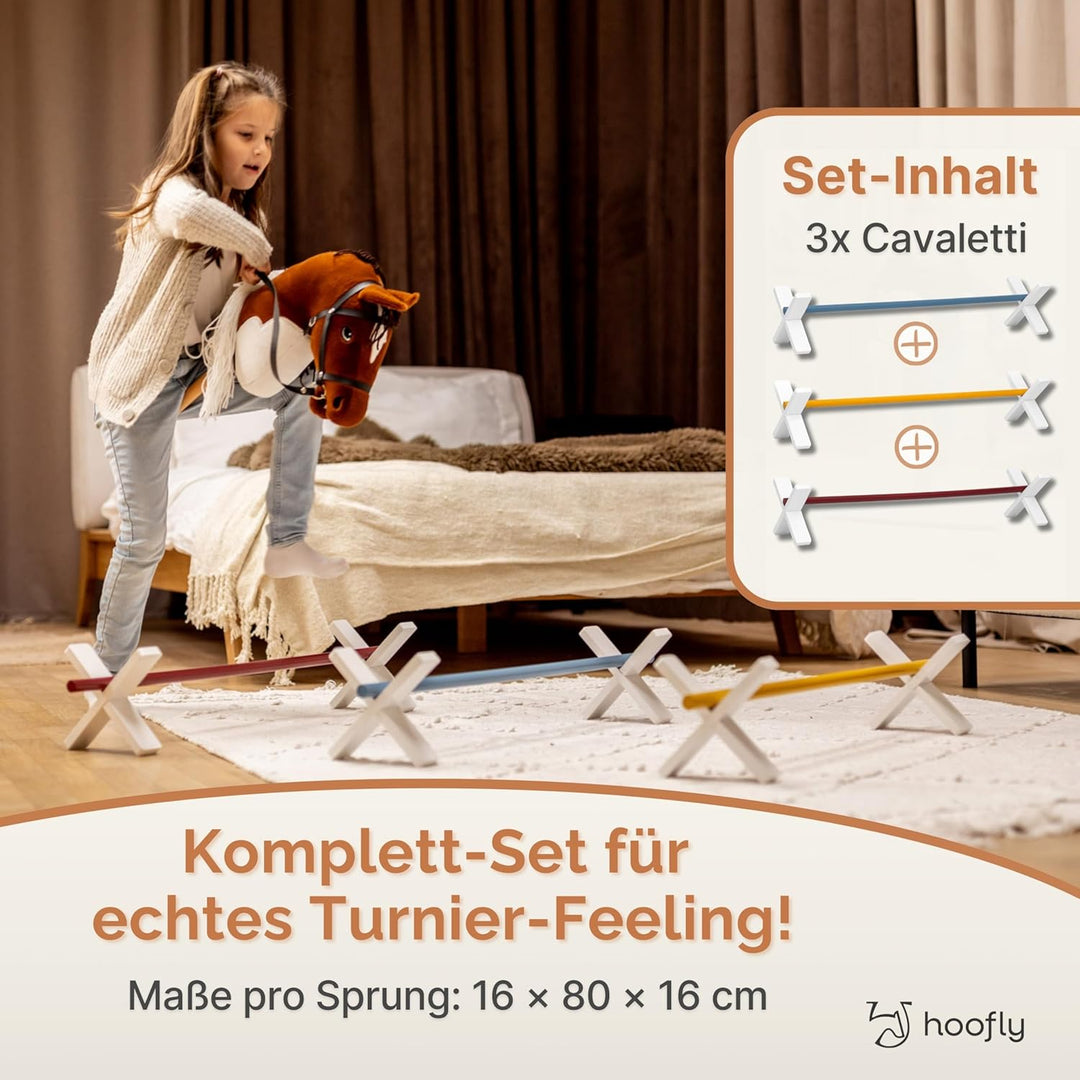 Hobby Horse Hindernisse Cavaletti 3er-Set - Hindernisse Hobby Horsing Zubehör & Hürden Kinder/Cavale