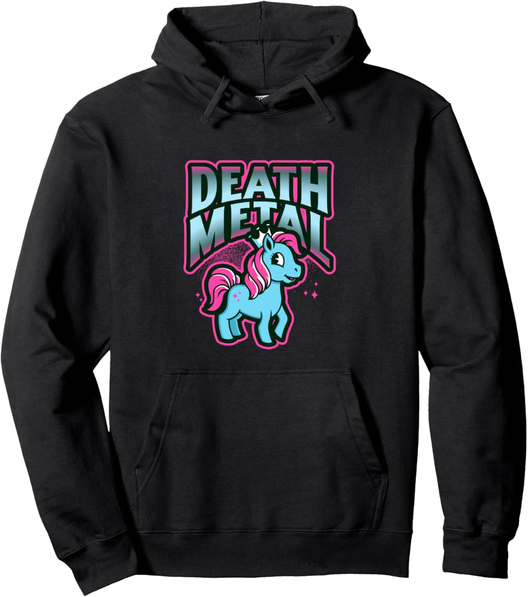 Death Metal Einhorn Heavy Metal Pullover Hoodie