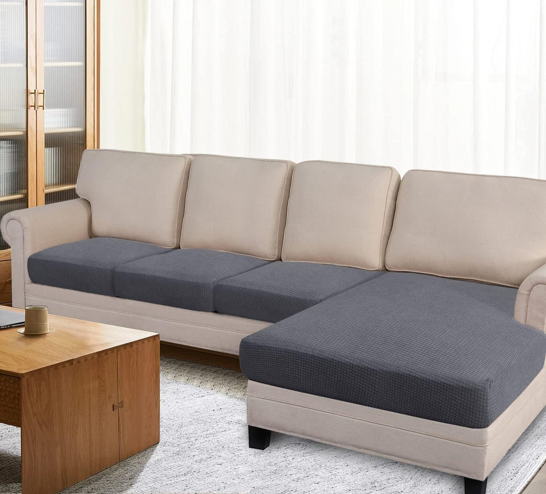 Granbest Premium Wasserabweisend 4 Stück Sektionssofa Sitzkissen Abdeckung Chaise Lounge Sofa Protec