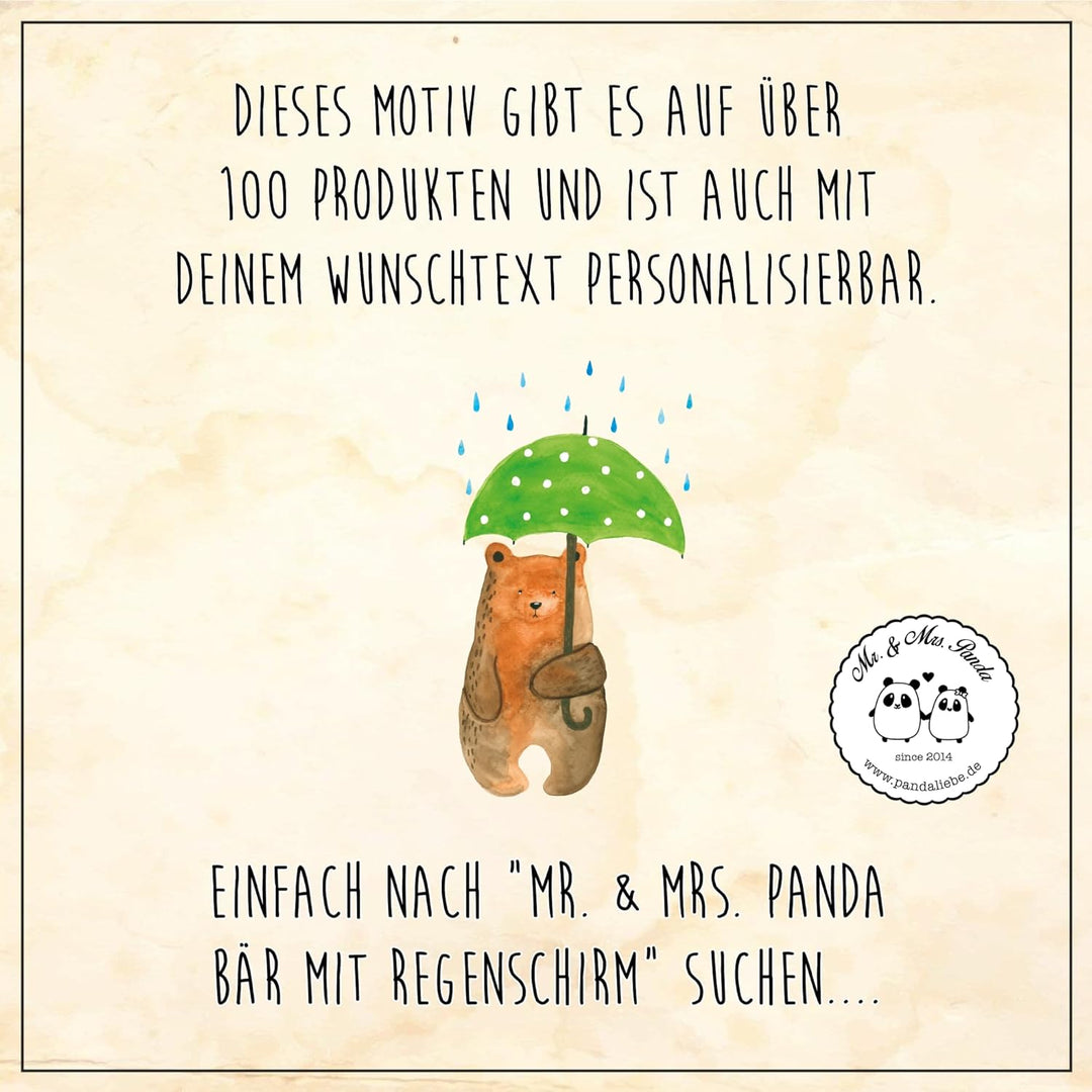 Mr. &amp; Mrs. Panda Motiv WC Sitz Bär mit Regenschirm - Geschenk, Familie, Pärchen, WC-Sitz, Teddybär,