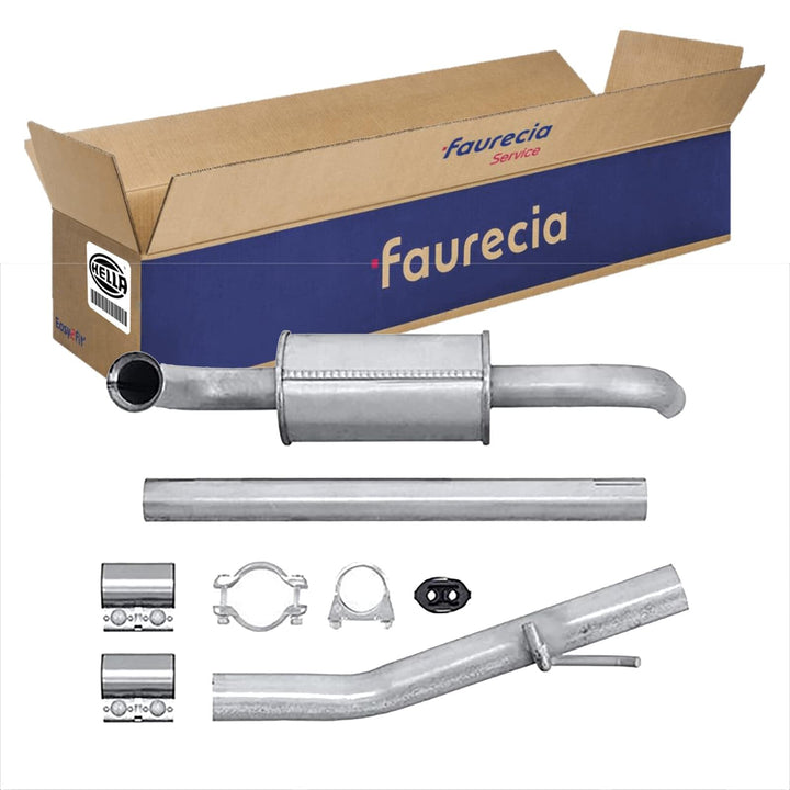 HELLA 8LC 366 025-831 Mittelschalldämpfer - Easy2Fit® Kit - mitte - dreiteilig - Set mit Anbauteilen