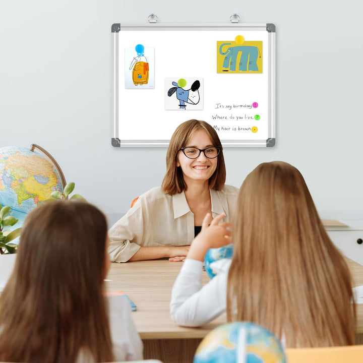 DOLLAR BOSS Magnetisches Whiteboard, 30X40CM Magnettafel Magnetpinnwand mit 2 Whiteboard Stifte, 8 M
