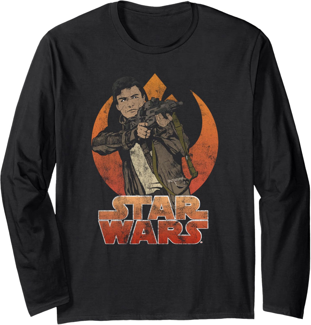 Star Wars Han Solo Episode 7 Rebel Langarmshirt