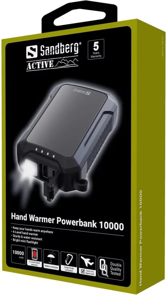 Sandberg Hand Warmer Powerbank 10000 Hand Warmer Powerbank 10000, 420-65 (HandWarmer Powerbank 1000,