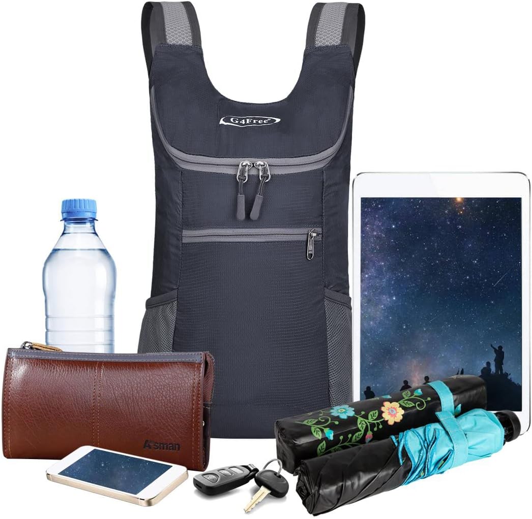 G4Free Ultraleichter 11 l kleiner faltbarer Rucksack für Reisen, Wandern, Radfahren, Wandern oder Me