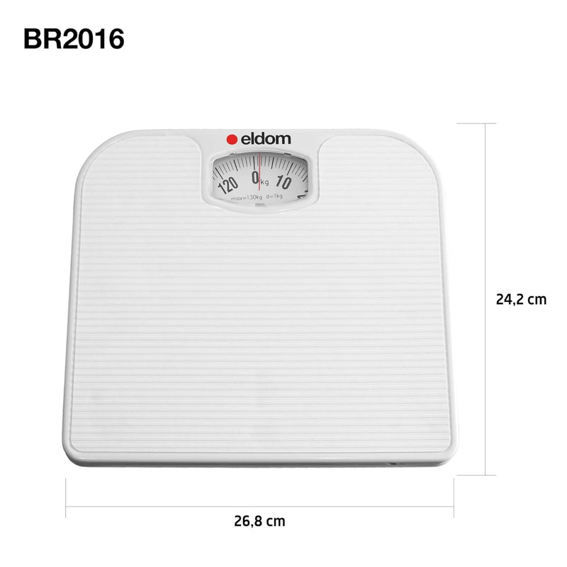 TRADIZIONELLE MECHANISCHE PERSONENWAAGE ANALOGE, SKALA FÜR 130KG BR2016, EINFACHE KALIBRIERUNG, STAB