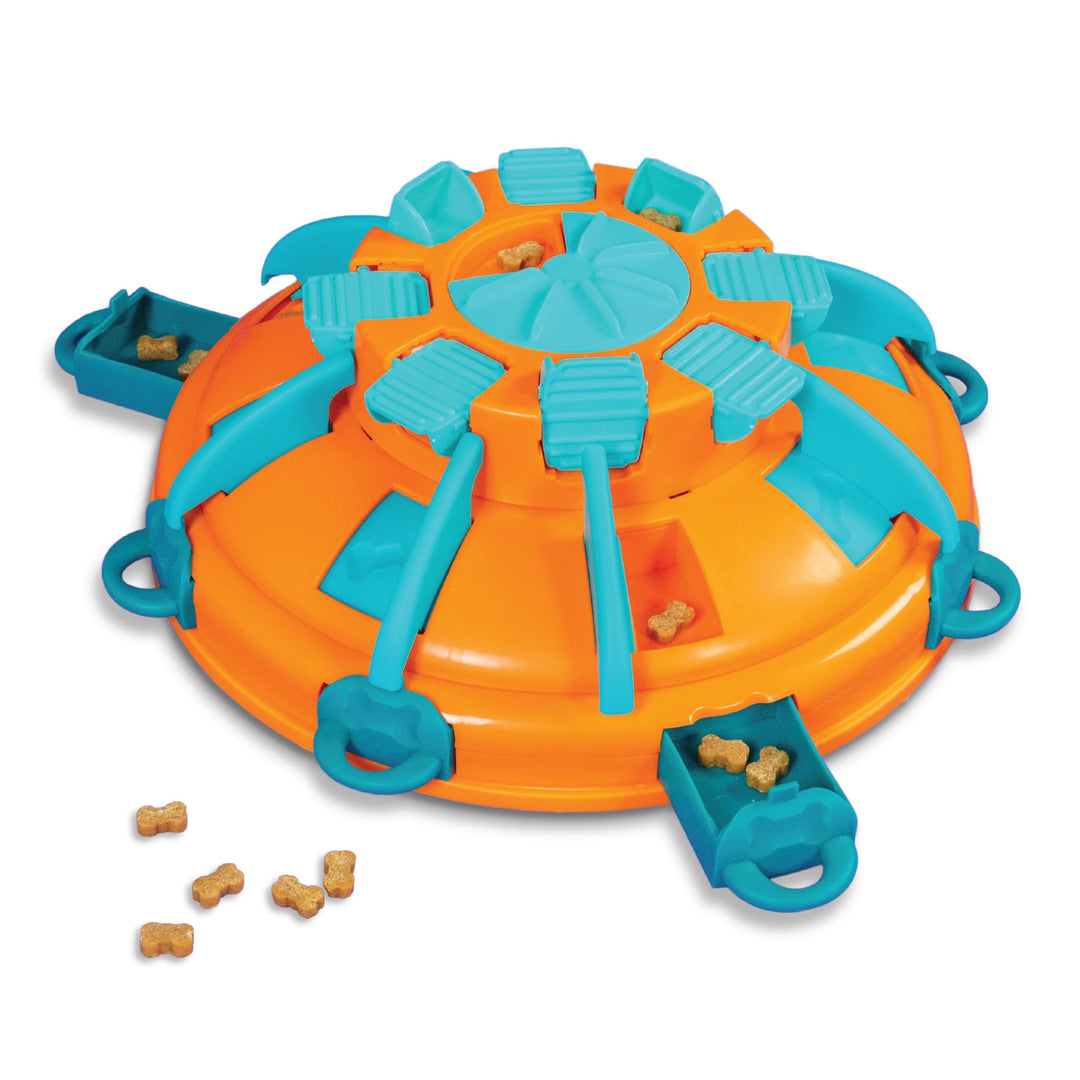 Outward Hound by Nina Ottosson Tower of Treats Level 4 Expert Dog Treat Puzzle for Enrichment, Orang