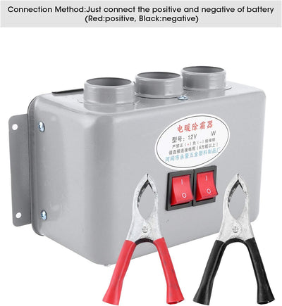 12V Autoheizung Autoheizlüfter 3-Loch 600W-800W Winter Schnelles Heizen Wärmer Frostentfernung Geräu