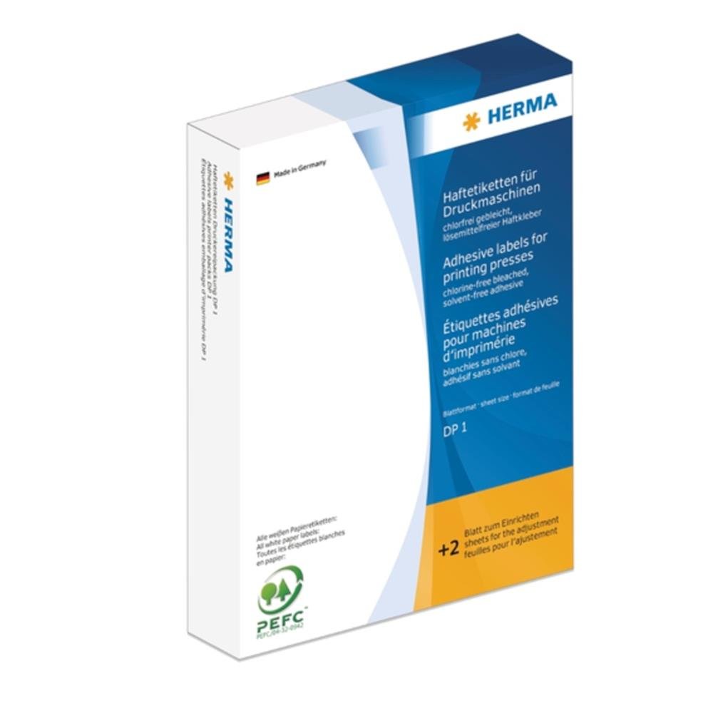HERMA 2740 Haftetiketten für Druckmaschinen rund, Ø 19 mm, Blattformat 168 x 120 mm, DP1, 10000 Aufk