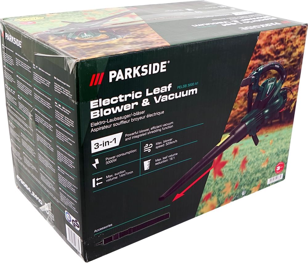 HEADNMORE® Bundle - Parkside® Elektro Laubsauger Laubbläser PELSB 3000 +HEADNMORE® Schlüsselanhänger