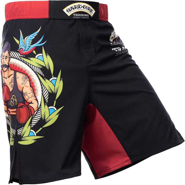Hardcore Training Fight Shorts Kurze Hose Herren MMA BJJ Grappling Fitness Boxen Muay Thai No Gi S B