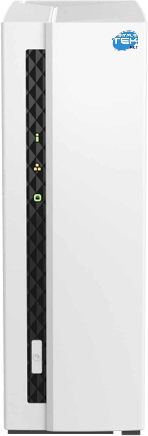 SIMPLETEK - NAS Heimnetzwerkspeicher mit 2 GB RAM, 1-Bay mit 480 GB SSD vorinstalliert, USB, Gigabit