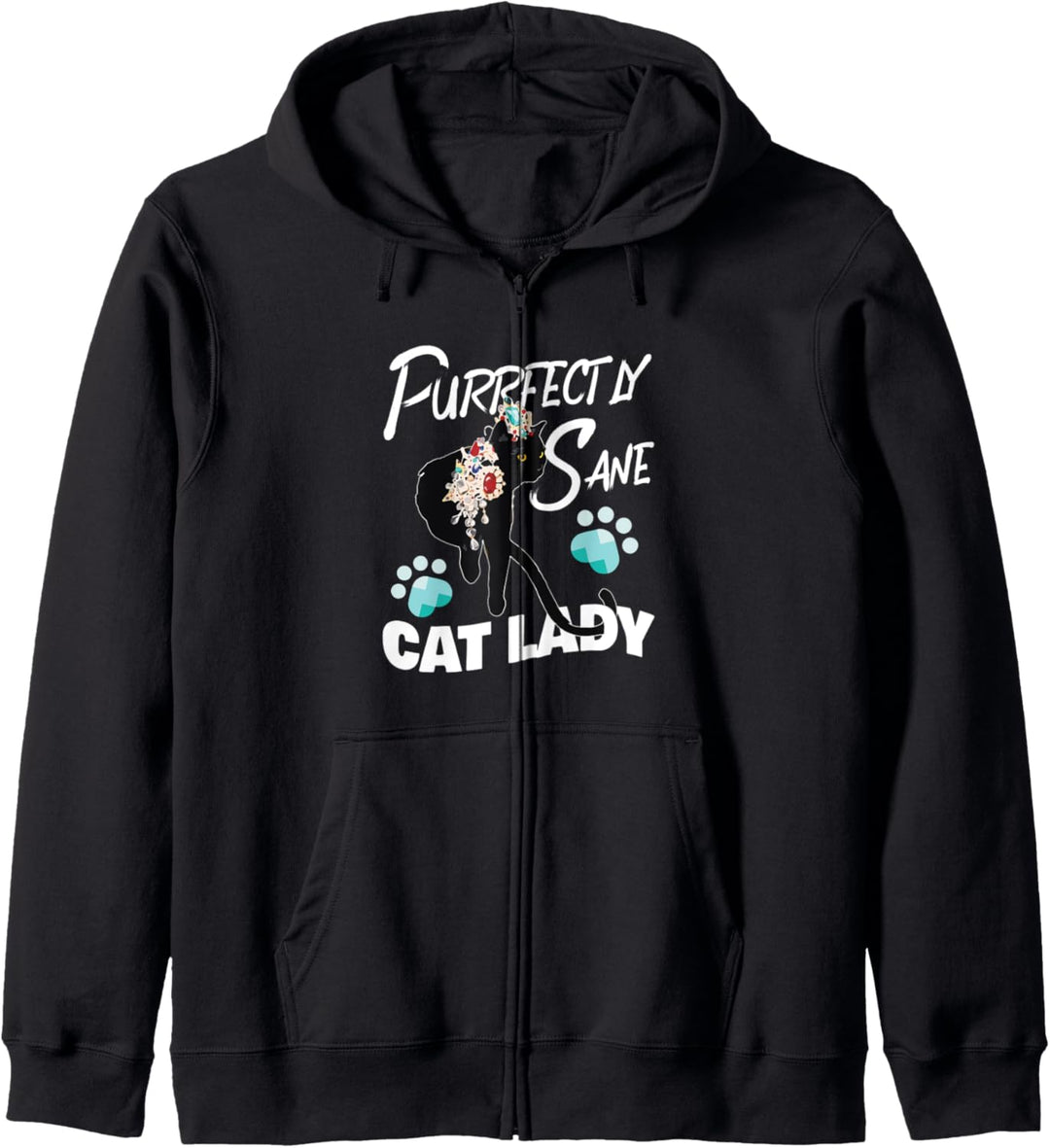 Purrfectly Sane Cat Lady - Funny Crazy Cat Lovers Gift Kapuzenjacke