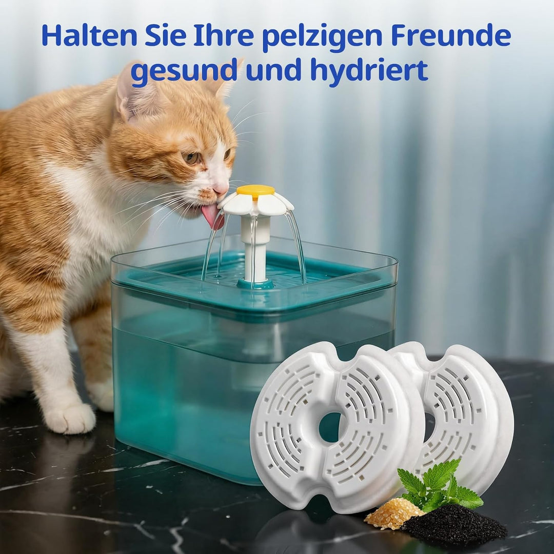 Filter für Katzenbrunnen 12 Stück katzenbrunnen Filter, Mehrfach-Filterung für 67oz/2L Haustier Trin