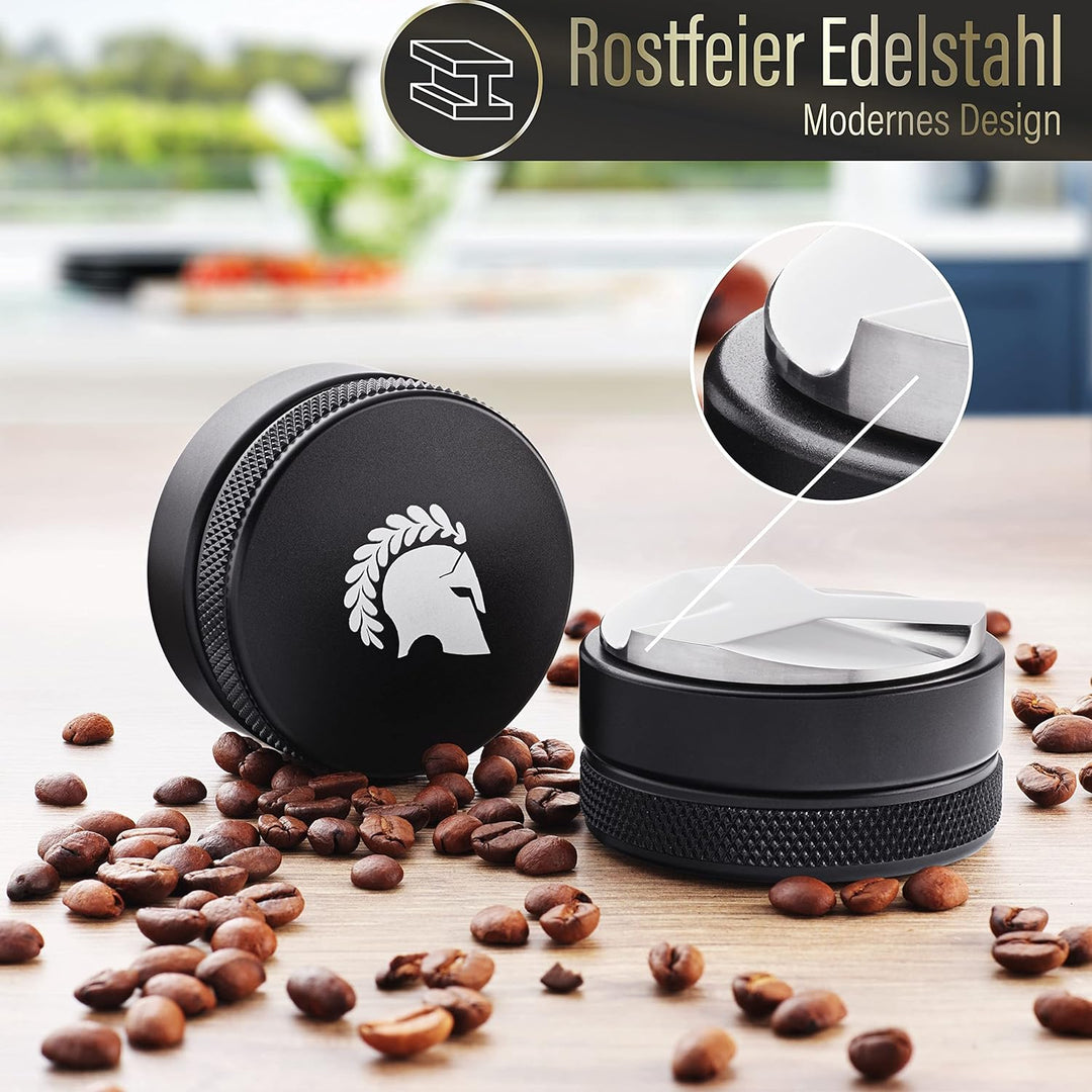 Barista Legends® Espresso Distributor Edelstahl höhenverstellbar - Leveler Tool für perfektes Kaffee