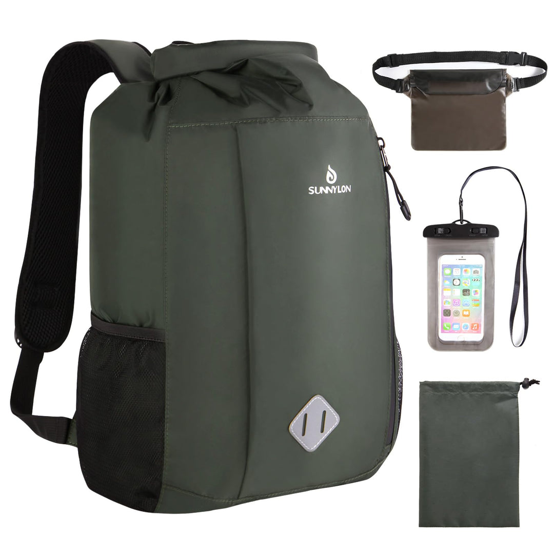 Dry Bag Rucksack,20L IPX8 wasserdichte Rucksack Rolltop mit Handyhülle,Wasserfester Tasche Schwimmen