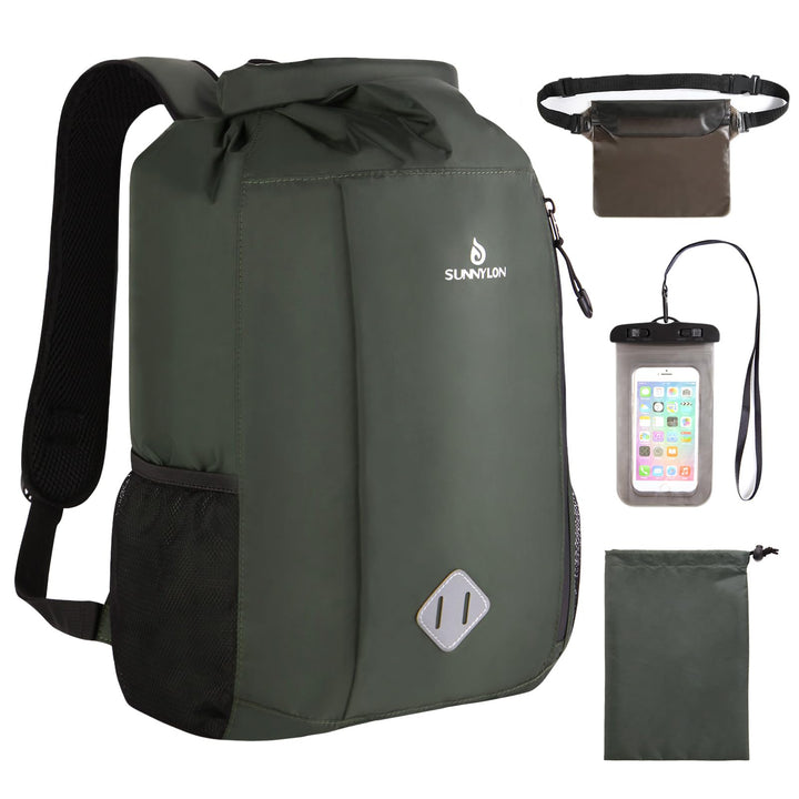 Dry Bag Rucksack,20L IPX8 wasserdichte Rucksack Rolltop mit Handyhülle,Wasserfester Tasche Schwimmen