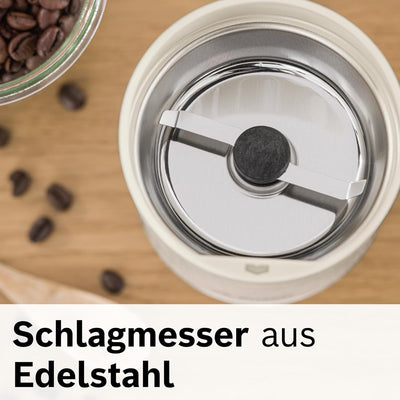 Bosch Hausgeräte TSM6A017C Kaffeemühle, Kunststoff, Creme Creme Single