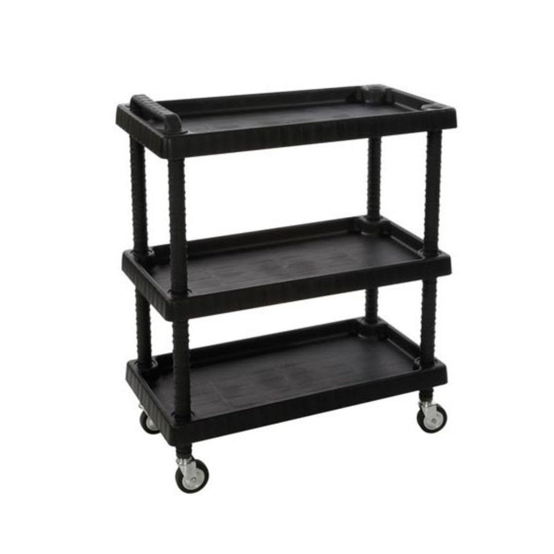 Art Plast D+75373 Rollwagen aus Polypropylen, Sheel, Schwarz, 750 x 375 x 920 mm