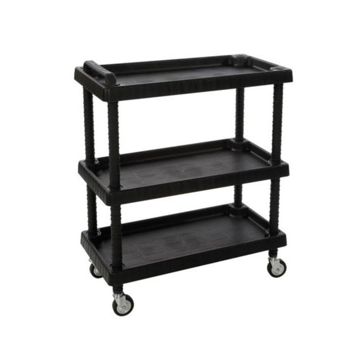 Art Plast D+75373 Rollwagen aus Polypropylen, Sheel, Schwarz, 750 x 375 x 920 mm