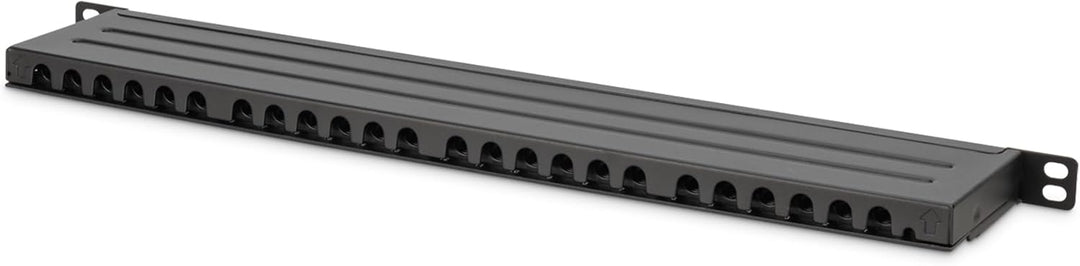DIGITUS Patchpanel - 19-Zoll - Cat-6A - 24-Port RJ45 - Geschirmt - LSA Patch-Feld - Rack-Montage 0.5