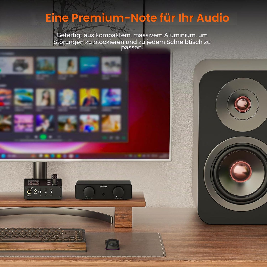 Nobsound XLR-Cinch-Konverter bidirektional: symmetrischer Audio-Adapter-Vorverstärker mit zwei Lauts