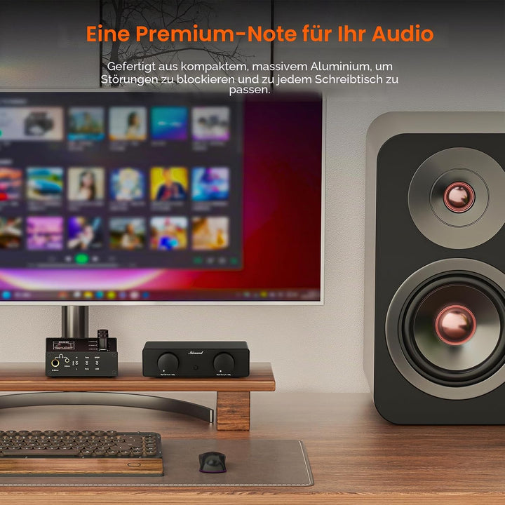 Nobsound XLR-Cinch-Konverter bidirektional: symmetrischer Audio-Adapter-Vorverstärker mit zwei Lauts