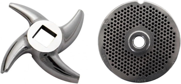 Buffalo Schneidklinge aus Edelstahl für Mahlwerk CD400 Fleischwolf, 73 mm (Klinge und Platte, 3 mm)