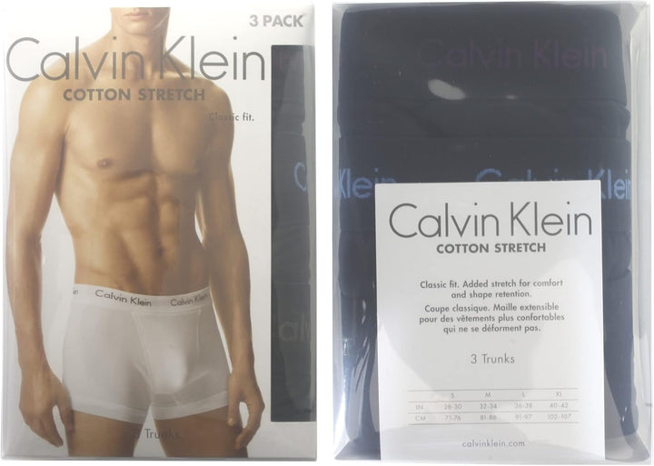 Calvin Klein Herren Trunk 3pk 0000u2662g Trunk (3er Pack) M B - Violett/Aktives Blau/Armee-logo, M B
